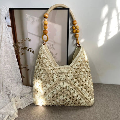 🌿 Chic Handmade Woven Bag — Natural Style, Everyday Elegance