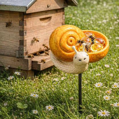 🌸🐝 Help Pollinators Thrive! | Frog, Snail & Ladybug Water Bowl Decor🐸🐌🐞