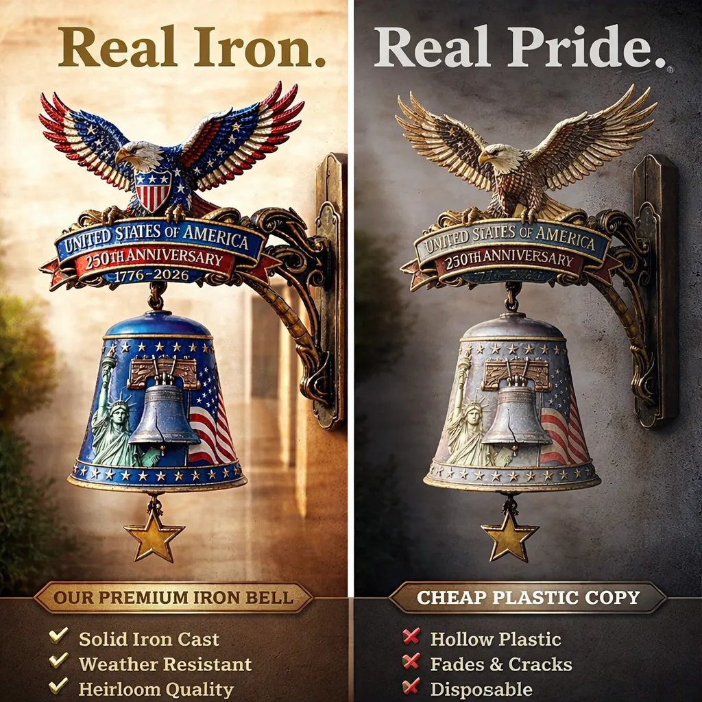 🦅USA 250th Anniversary Patriotic Wall Bell– A Grand Celebration of 250 Years of Freedom (1776-2026)