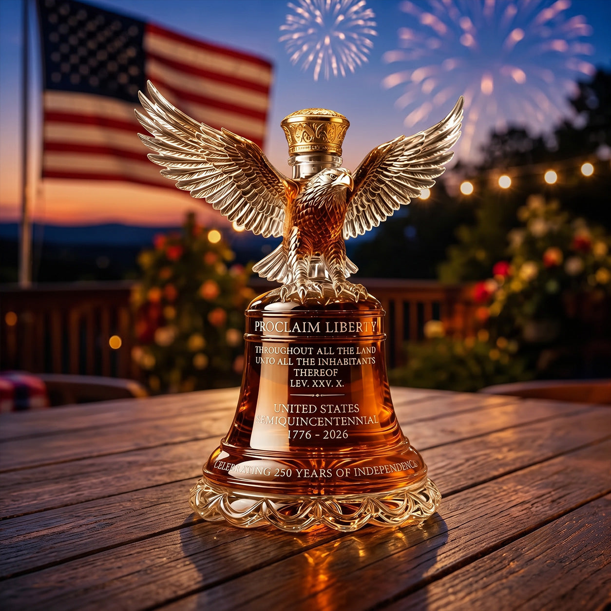🔥✨ American Eagle Liberty Bell Decanter🦅 A Masterpiece of Craftsmanship and Strength