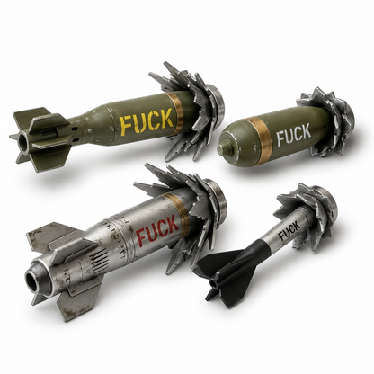 Funny 3D F-Bomb Refrigerator Magnets – Realistic Military Style 3D Magnetic Decor