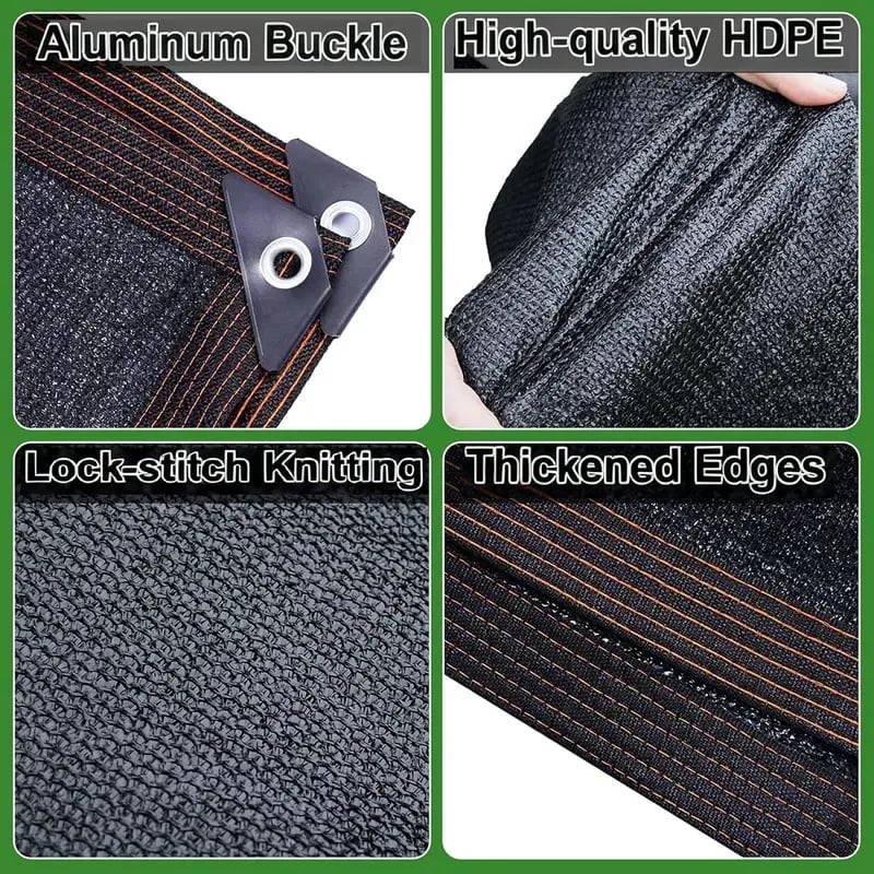 💖Summer Hot Sale 49% OFF🌞90% Blackout Cloth (Black) - 10 x 13ft UV-Resistant Shade Net