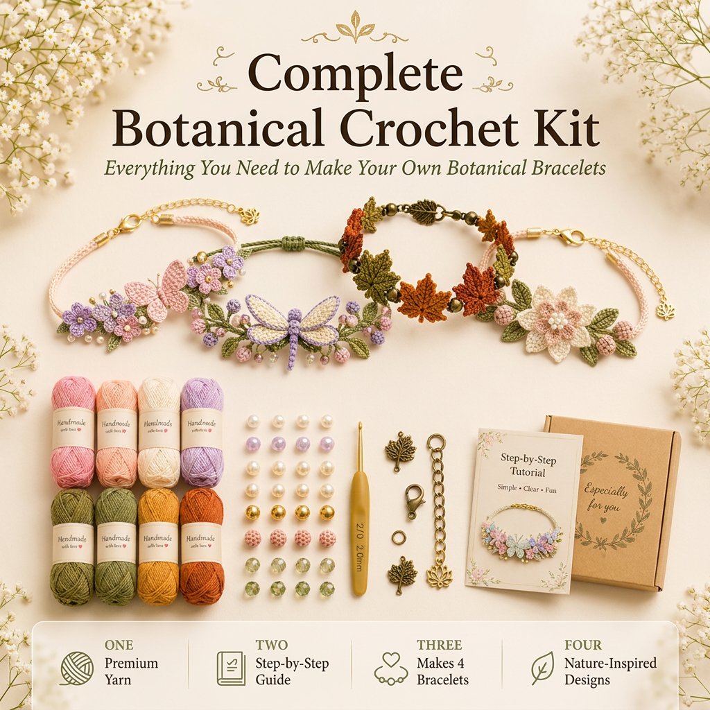 🔥 Last Day 49% OFF - DIY Nature-Inspired Crochet Bracelet Kit