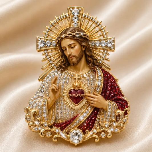 ❤️Last Day 50% OFF - 🙏 Sacred Heart of Jesus Brooch