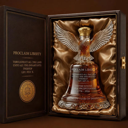 🔥✨ American Eagle Liberty Bell Decanter🦅 A Masterpiece of Craftsmanship and Strength