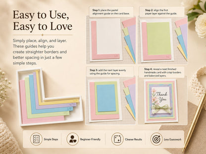 🎁 Last Day 47% OFF - Card Making Alignment Guides Set | Create Perfectly Aligned Handmade Cards Without Guesswork or Crooked Corners ✨