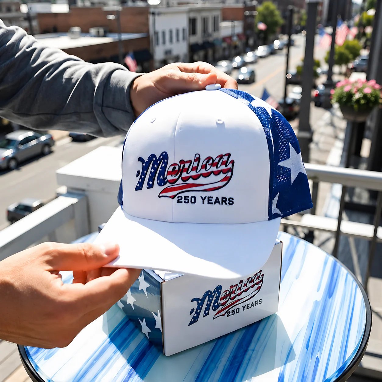 🔥LAST DAY 49% OFF - 🇺🇸 Merica 250 Years Embroidered Mesh Back Trucker Hat✨(Breathable & Lightweight Comfort & Unisex Fit)