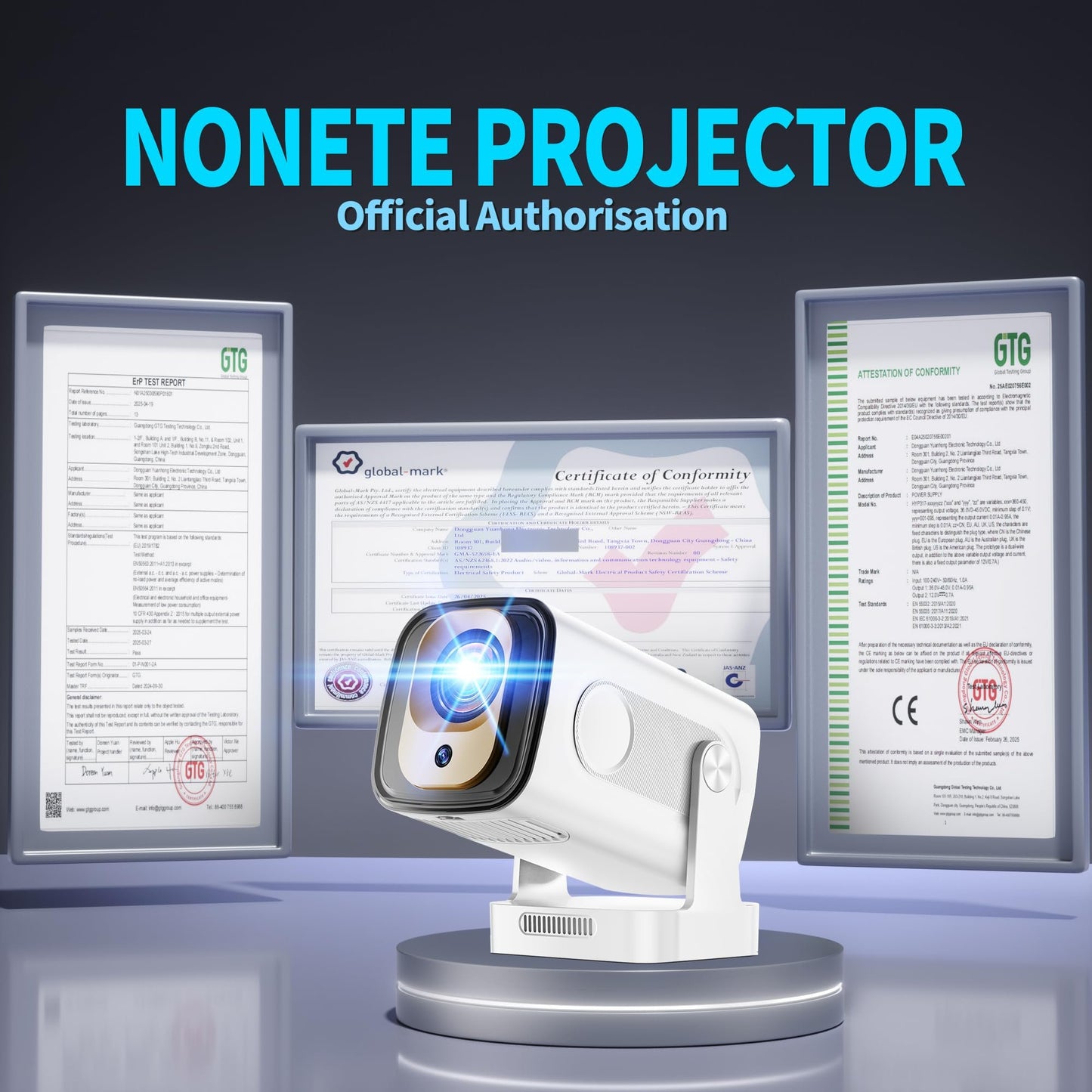 270° Rotatable Smart Mini Projector – Native 1080P, 4K Support & Auto Focus