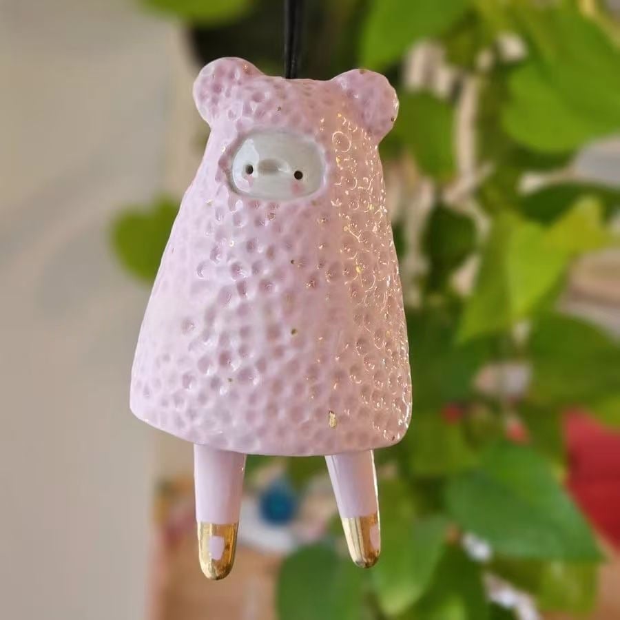 🌟🐶Hand-painted wind chime featuring cute animals🎐
