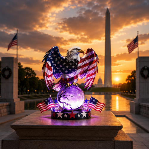 Freedom Eagle™ LED Table Lamp – Patriotic American Pride Night Light Decor