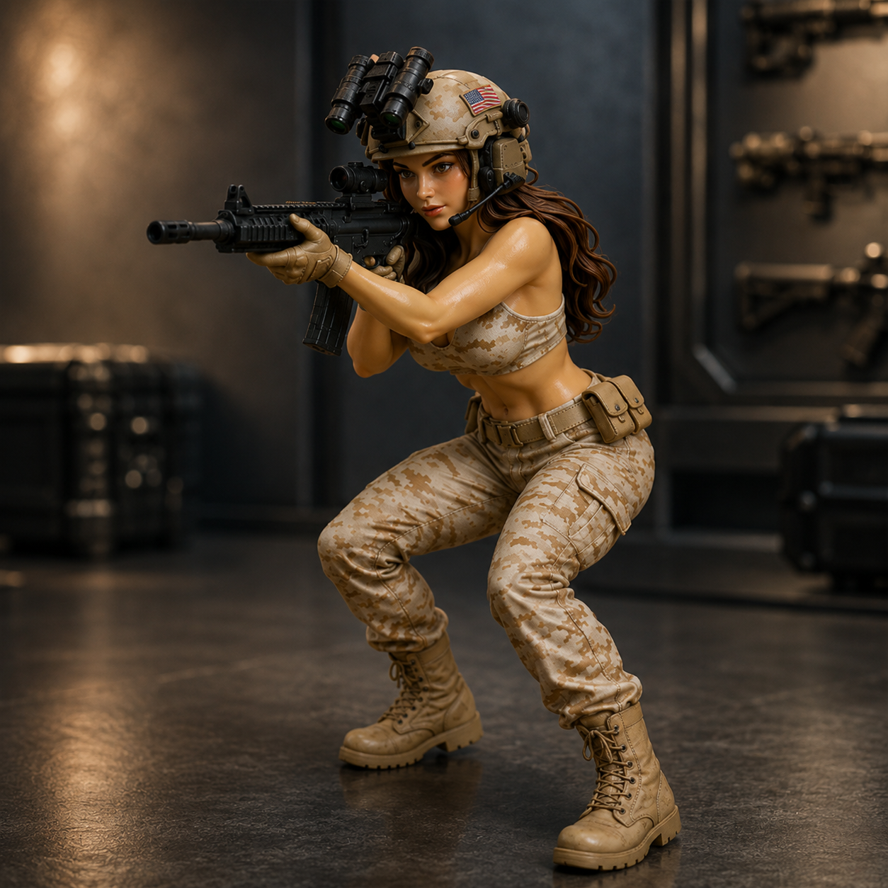 ❤️Last Day 49% OFF✨ Tactical Beauty Desktop Collectible - A-Kneeling Firing Position