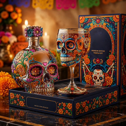 💀 Day of the Dead Skull Decanter Set™ – FREE Matching Goblet While Supplies Last