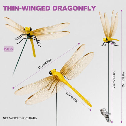 🌈 Realistic Dragonfly Clips – Colorful Garden & Outdoor Decor