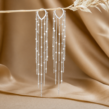 🔥Limited Time 50% Off✨14K Gold Plated Long Tassel Earrings for Women