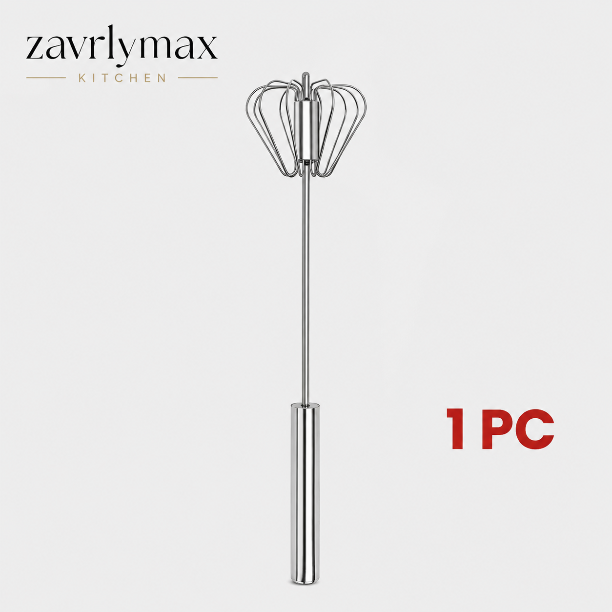 🥄Semi-Automatic Stainless Egg & Milk Whisk