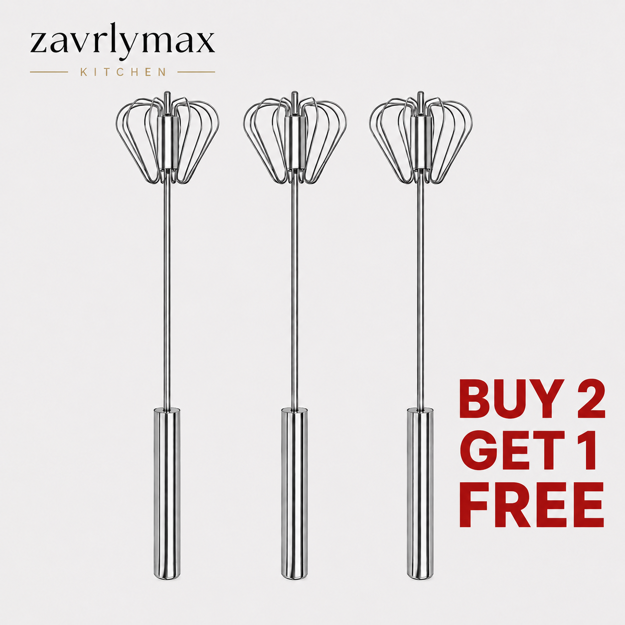 🥄Semi-Automatic Stainless Egg & Milk Whisk