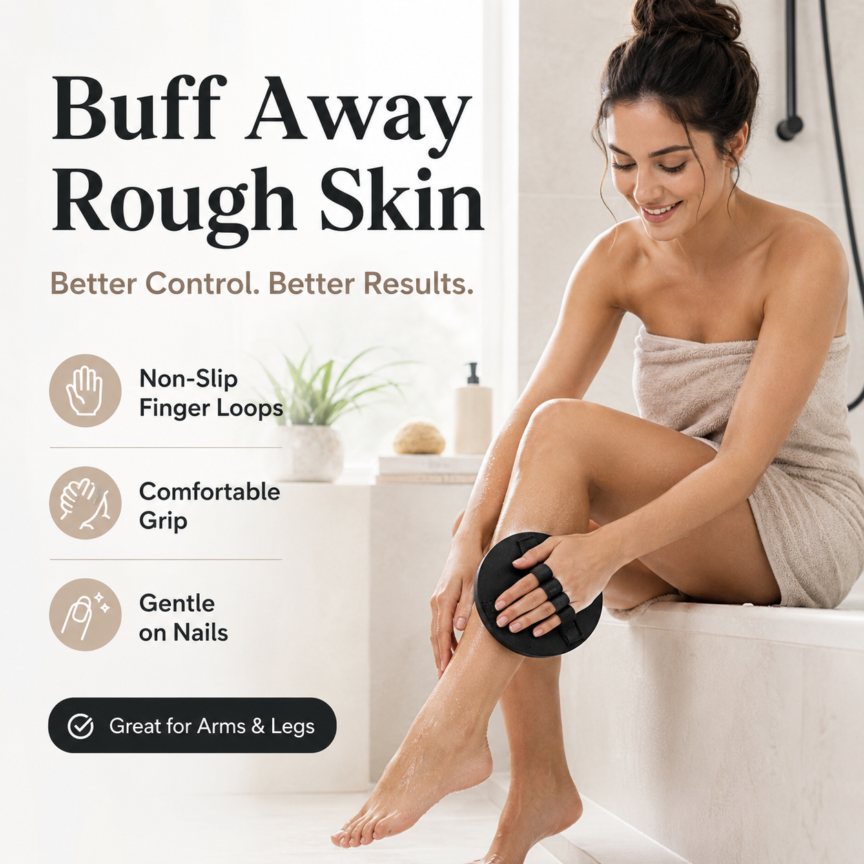 Soft Rubber Shower Scrubber for Efficient Cleansing Body🚿