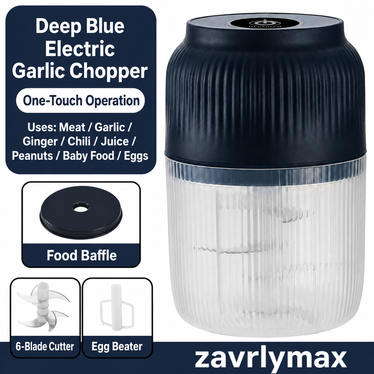 🔥 60K+ Sold | ✨ Mini Electric Food Chopper – One-Press Garlic & Veggie Prep 🍳🥕🧄
