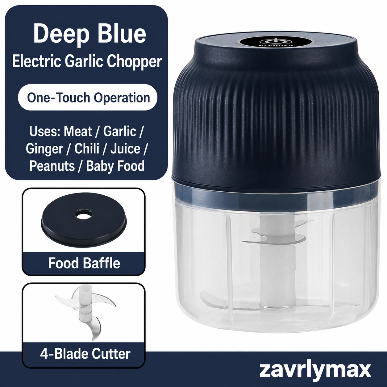 🔥 60K+ Sold | ✨ Mini Electric Food Chopper – One-Press Garlic & Veggie Prep 🍳🥕🧄