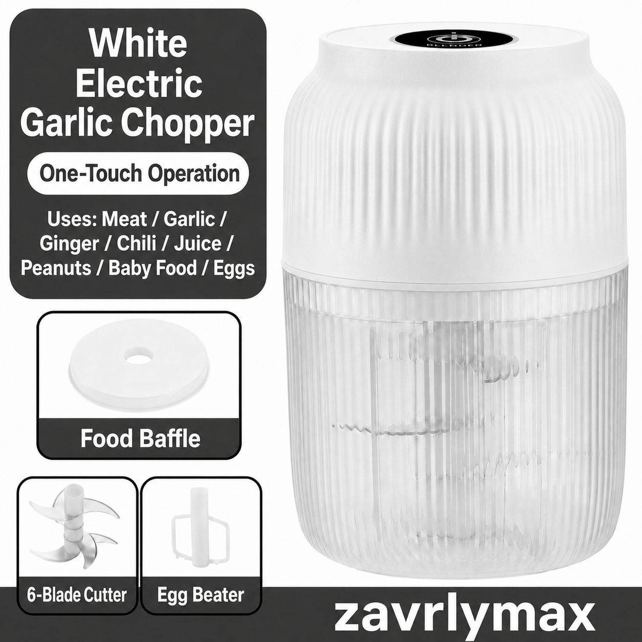 🔥 60K+ Sold | ✨ Mini Electric Food Chopper – One-Press Garlic & Veggie Prep 🍳🥕🧄