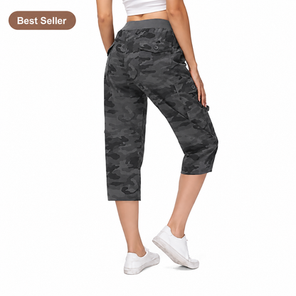 Women's Lightweight Hiking Capris: Quick-Dry, 6 Pockets, Loose Fit
