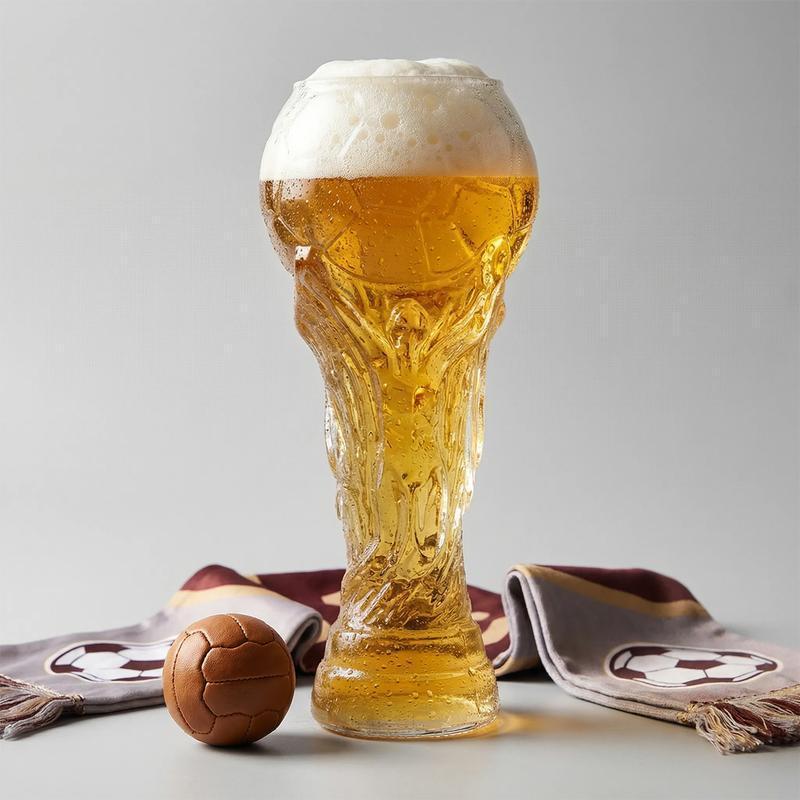🏆🔥 LIMITED-TIME OFFER – Football Trophy Beer Glass – Raise Your Game Day Toast 🍺