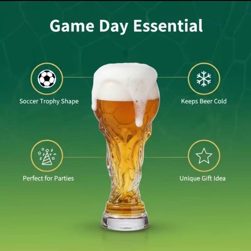 🏆🔥 LIMITED-TIME OFFER – Football Trophy Beer Glass – Raise Your Game Day Toast 🍺