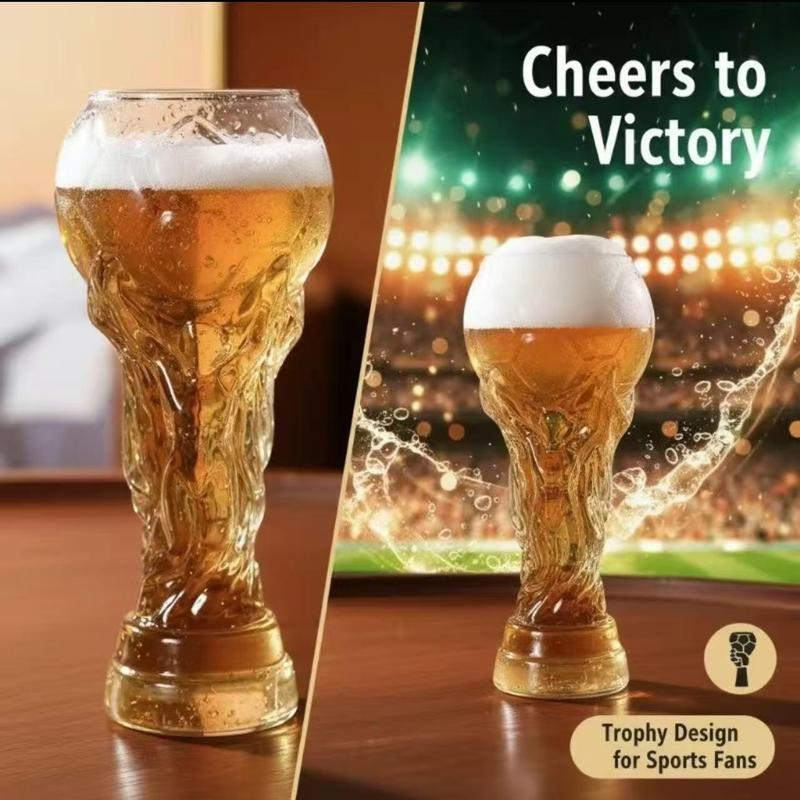 🏆🔥 LIMITED-TIME OFFER – Football Trophy Beer Glass – Raise Your Game Day Toast 🍺