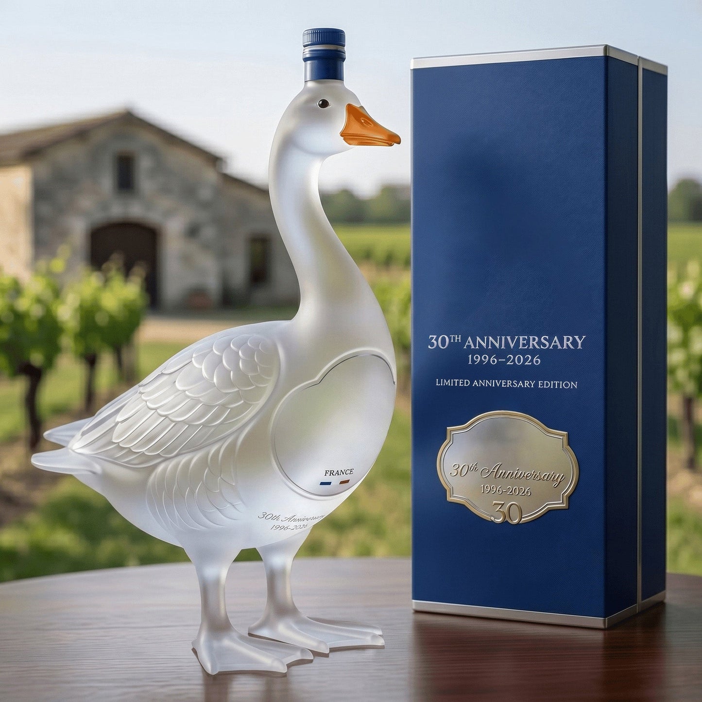 ✨ 30th Anniversary Limited-Time Offer | 3D Sculpted Glass Vodka Bottle 🦢🥂
