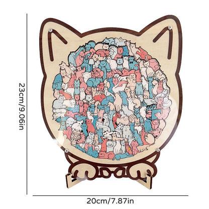 🐱 Cat Wooden Puzzle Decor – Relaxing Puzzle Gift For Cat Lovers