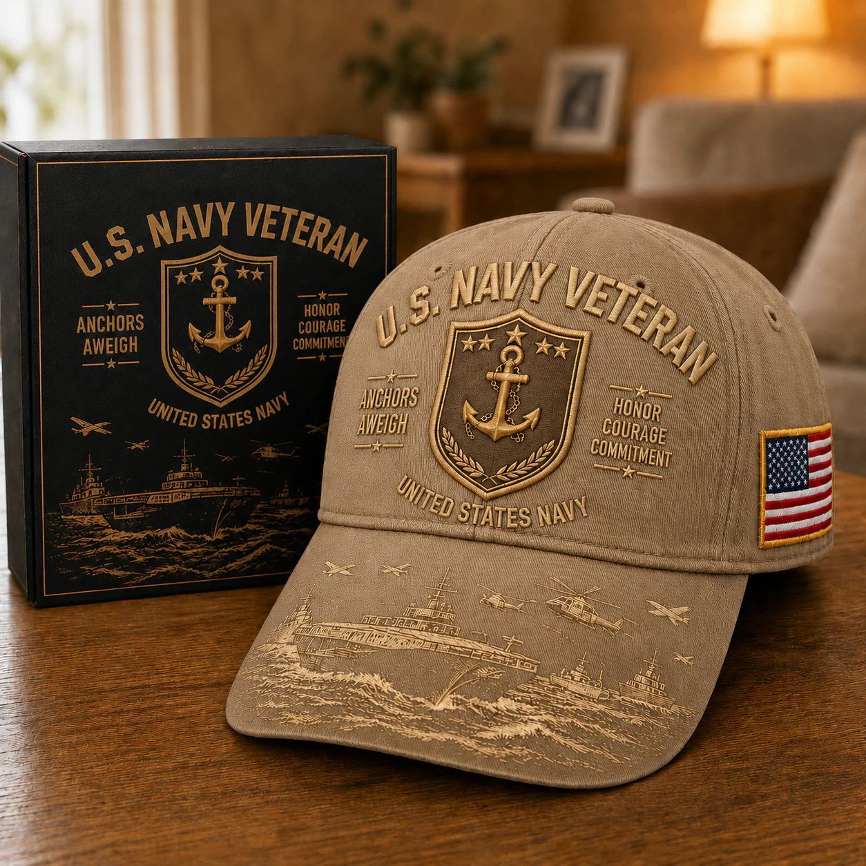 🏜️Gulf War Veteran Desert Shield & 🚁Desert Storm Commemorative Cap 🇺🇸