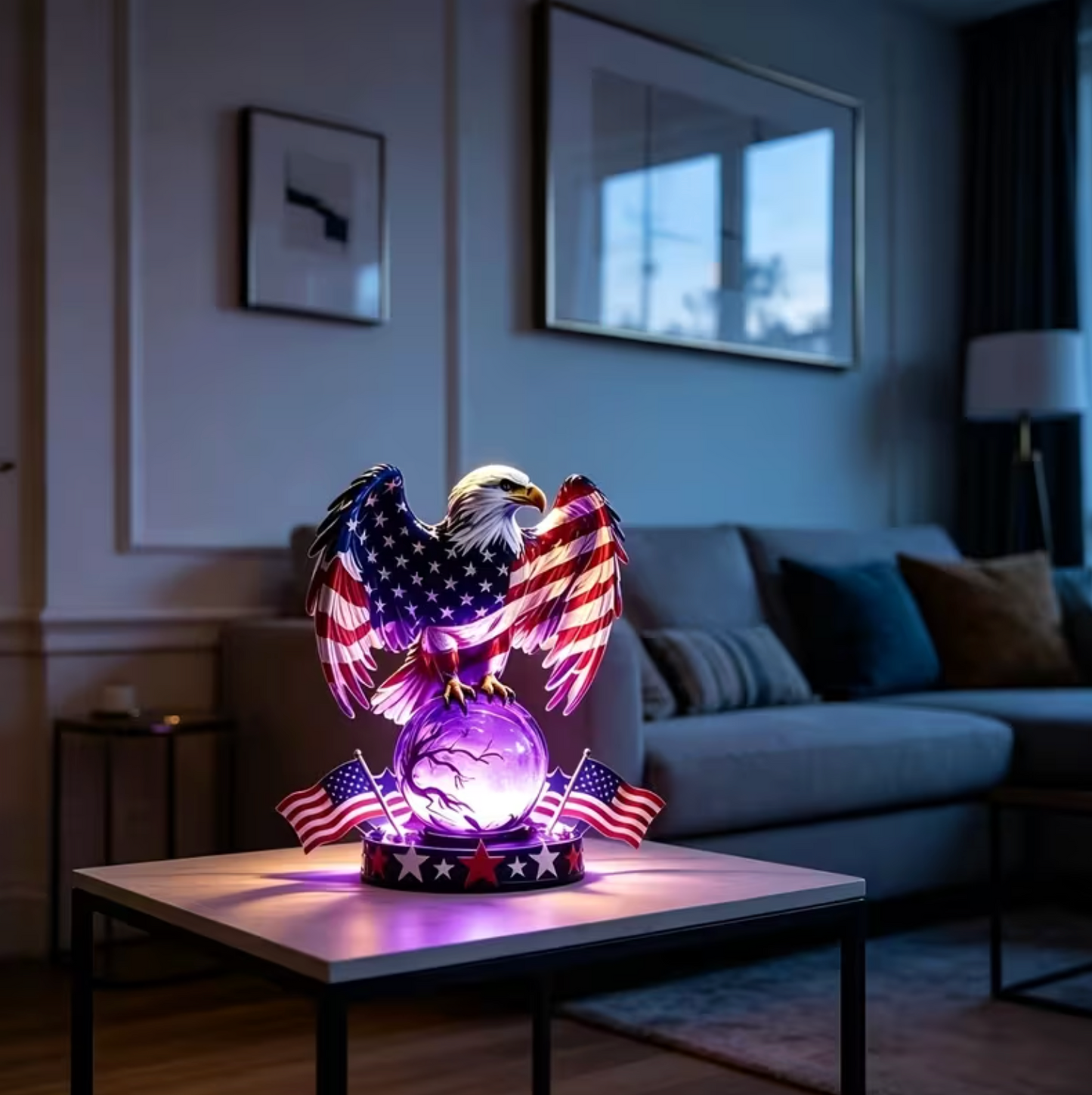 🇺🇸 Freedom Eagle™ Patriotic LED Table Lamp – American Pride Decor