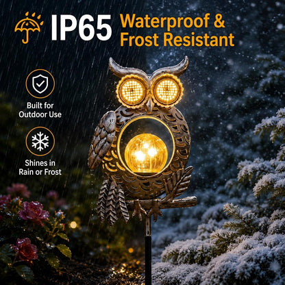 TODAY'S SPECIAL OFFER-50% OFF🔥Outdoor Solar-Powered Kinetic Metal Owl Light