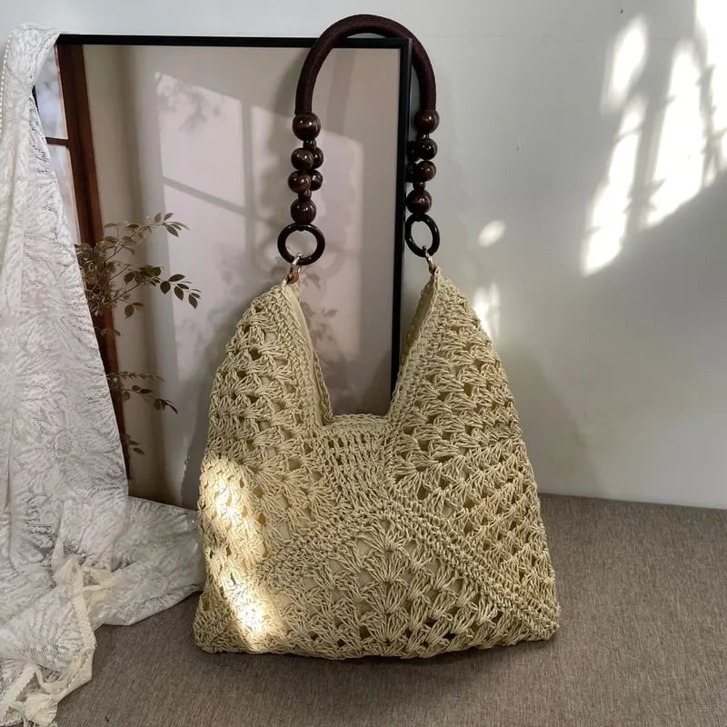 🌿 Chic Handmade Woven Bag — Natural Style, Everyday Elegance