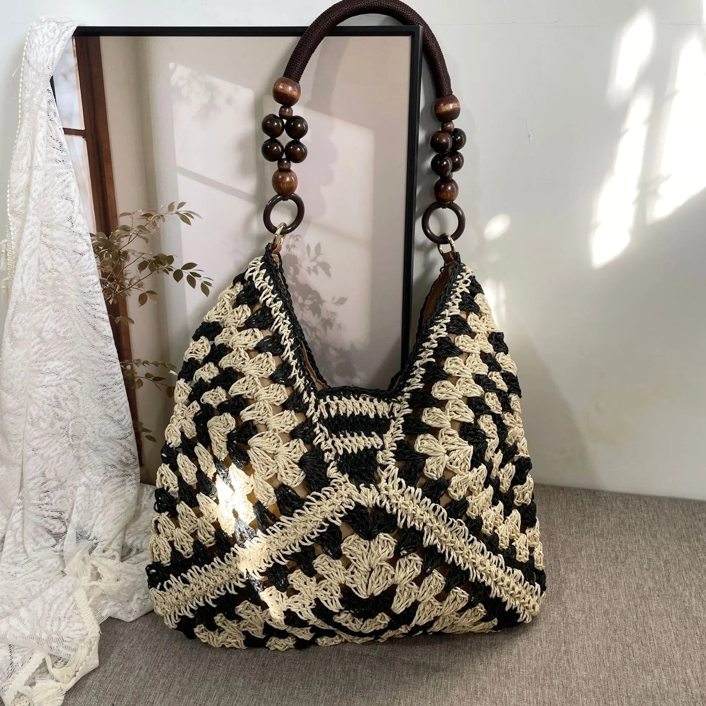 🌿 Chic Handmade Woven Bag — Natural Style, Everyday Elegance