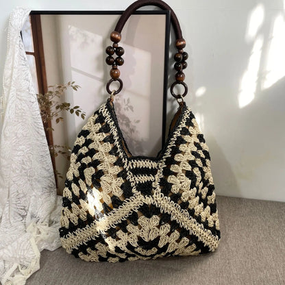 🌿 Chic Handmade Woven Bag — Natural Style, Everyday Elegance