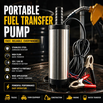 🔥Father's Day Sale 49% OFF🚜 DC 12V/24V Portable Submersible Fuel Transfer Pump