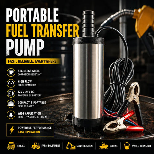 🔥Father's Day Sale 49% OFF🚜 DC 12V/24V Portable Submersible Fuel Transfer Pump
