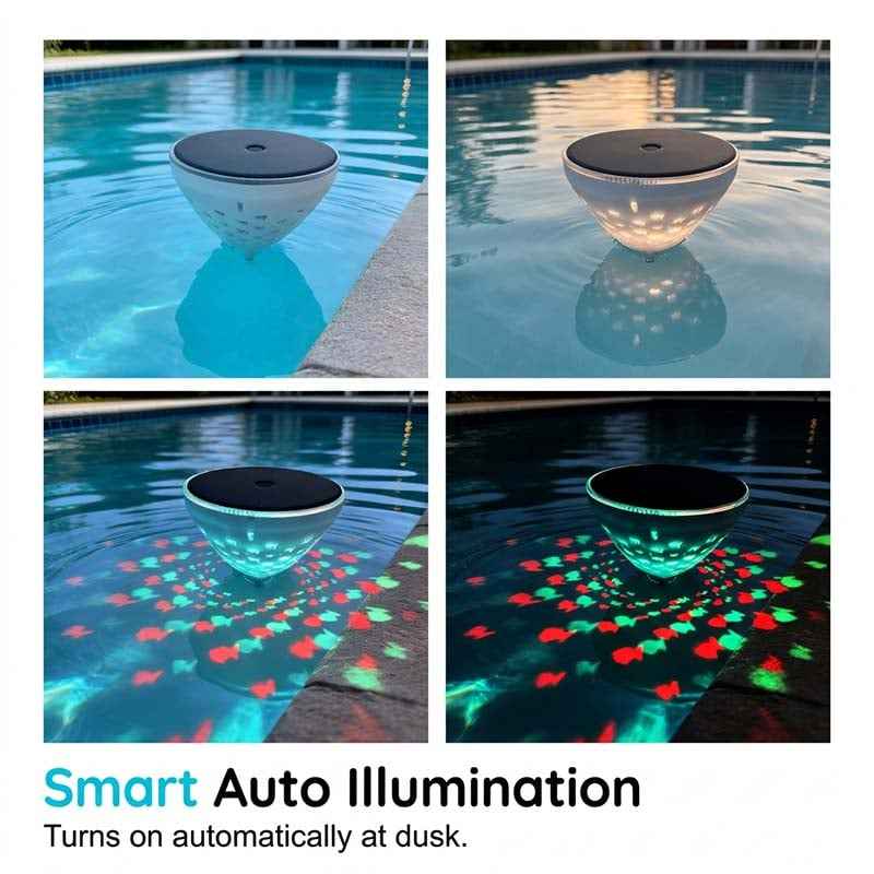🐟50% OFF Now✨Solar Floating Pool Light with Magical Fish Projection 🌊💡