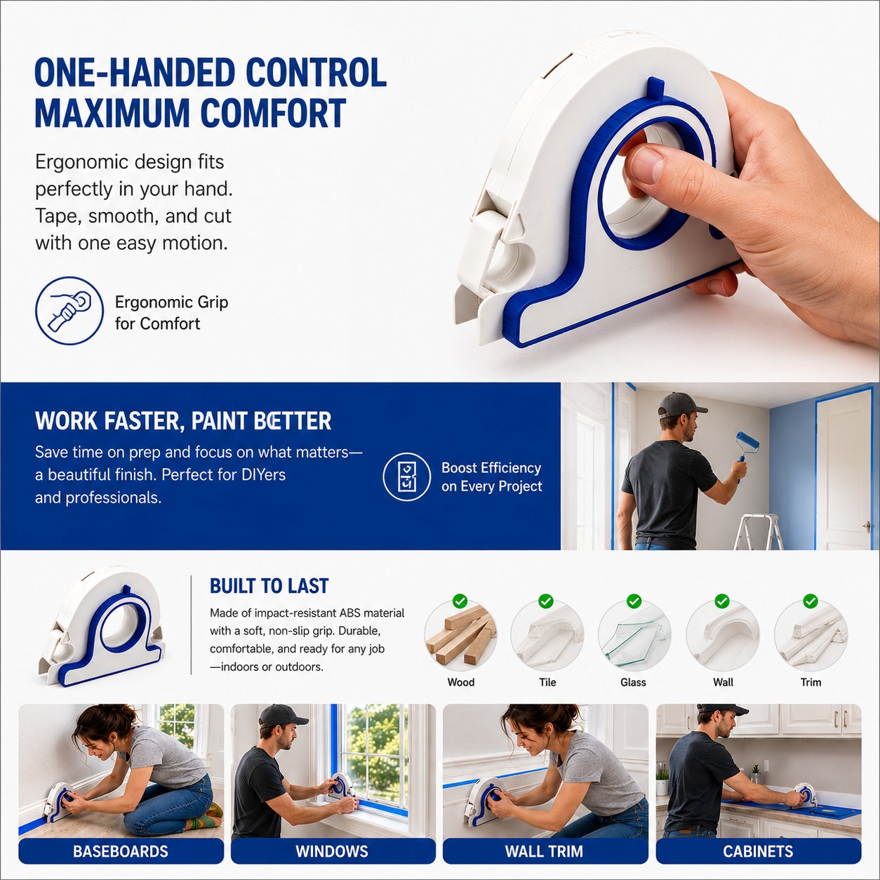 ⏱️High-efficiency Painter Masking Tape Applicator 🎨