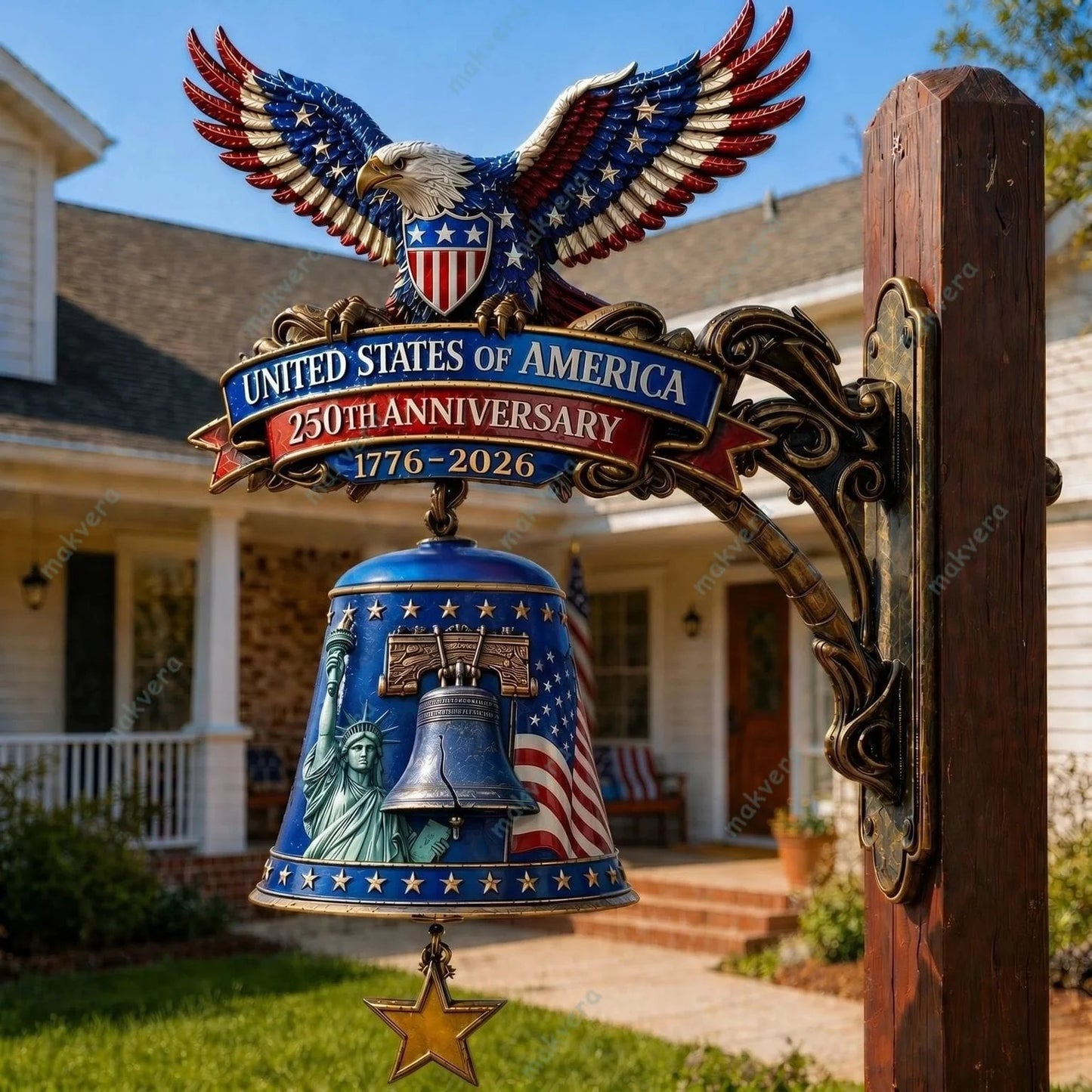 🦅USA 250th Anniversary Patriotic Wall Bell– A Grand Celebration of 250 Years of Freedom (1776-2026)