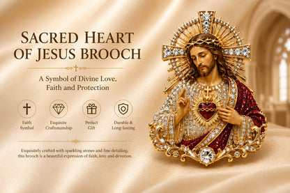 ❤️Last Day 50% OFF - 🙏 Sacred Heart of Jesus Brooch(3D)