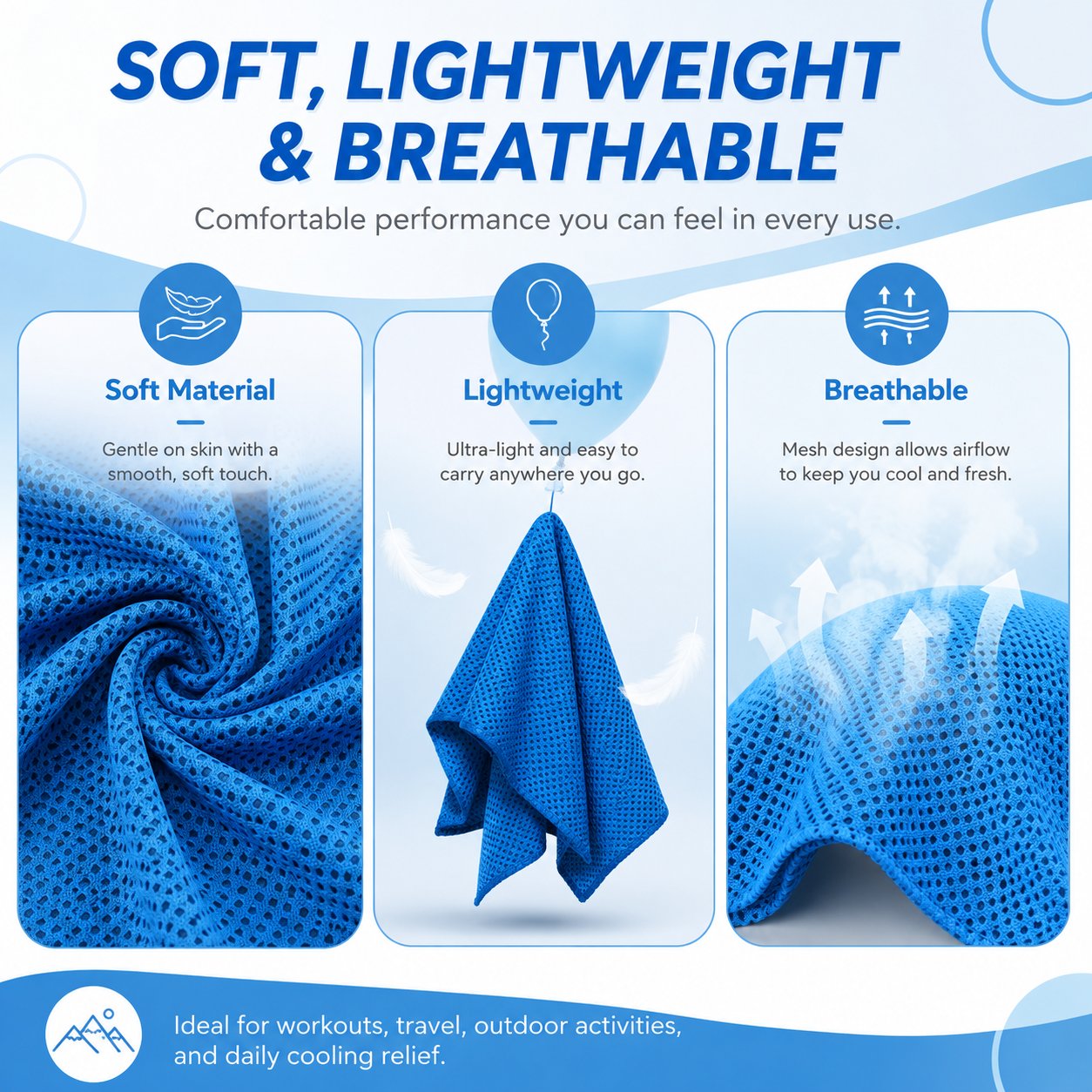 🔥Today's Event ⏰BUY 1 Get 1 FREE-🏃❄️Cold Sweat Towel You Can Use Anywhere, Anytime! Reusable Soft Absorbent Cooling Portable