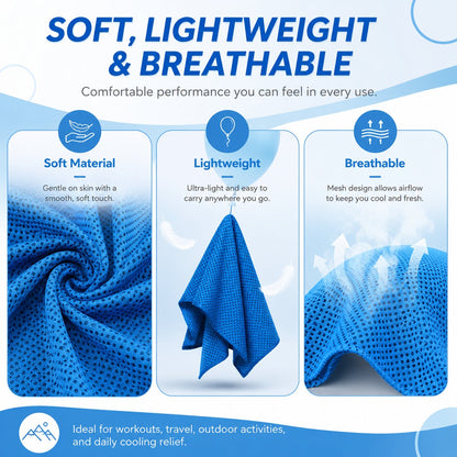🔥Today's Event ⏰BUY 1 Get 1 FREE-🏃❄️Cold Sweat Towel You Can Use Anywhere, Anytime! Reusable Soft Absorbent Cooling Portable
