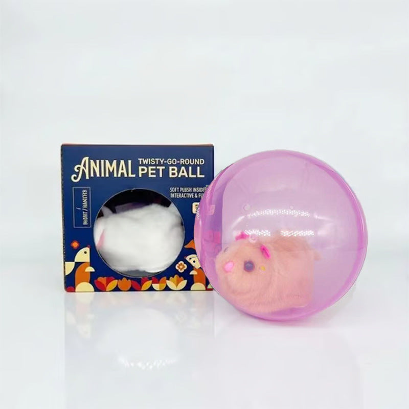 Auto-Rolling Ball with Mouse Hands-Free Play for Indoor Cats