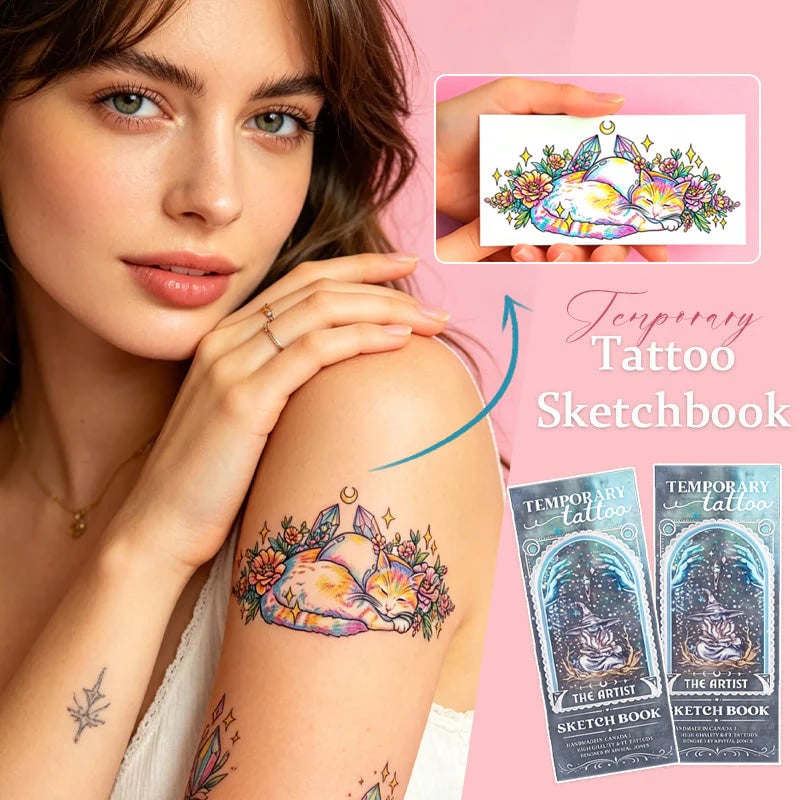 ✨🎨Temporary Tattoo Sketchbook – Tattoo Design Drawing Book