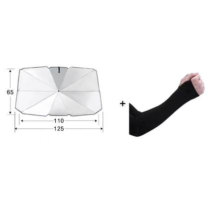 🥳2026 HOT SALE🥳💞50K+ SOLD!☂️🔄 50% OFF! Car Windshield Sun Shade Umbrella – 360° bendable handle, no scratches. Blocks UV & heat. Folds small. 🚗✨