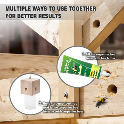 🐝 Ultimate Pro Carpenter Bee Trap – 2-in-1 Protection