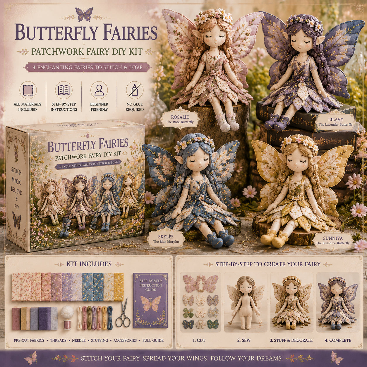 ✨ 40% OFF TODAY – Fairy Patchwork DIY Collection