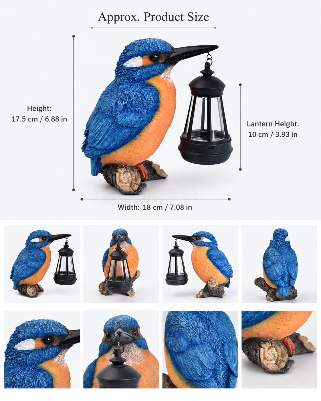 🐦 Kingfisher Solar Garden Stake Light – Add Color & Warmth to Your Garden